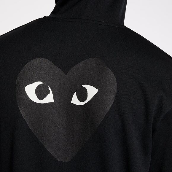 COMME DES GARCONS CDG PLAY BLACK HEART FULL ZIP BACK PRINT HOODIE SIZE XL - Picture 8 of 13